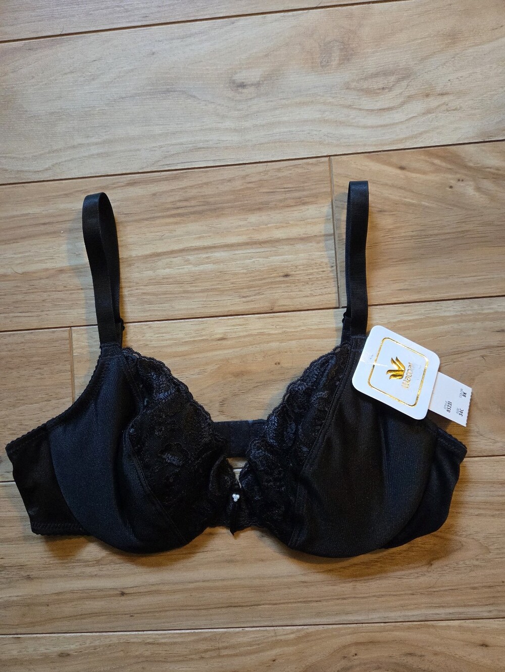 NEW Wacoal Retro Chic Lace Full Coverage Underwire Bra Black 34C